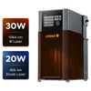 OMTech Solis Duo 30W Fiber & 20W Diode Dual Laser Engraver with Autofocus - FMM-RB32-US