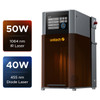 OMTech Solis Duo 50W Fiber & 40W Diode Dual Laser Engraver with Autofocus - FMM-RB54-US