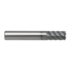 Rushmore USA 7 Flute nACRo Carbide Single End Mill, 1/2" Size, 1/2" Shank Diameter, 2-1/2" Length of Cut, 5" Overall Length