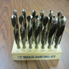 Precise 13 Piece High Speed Steel Drill Set, 1/2" Straight Shank, Range 17/32" - 1" by 32nds HSS - 303S13