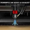 OMTech K40+ 45W Desktop CO2 Laser Engraver with 8 x 12 Working Area and Detachable Honeycomb Workbed - USB-0302-U4