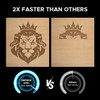 OMTech K40+ 45W Desktop CO2 Laser Engraver with 8 x 12 Working Area and Detachable Honeycomb Workbed - USB-0302-U4