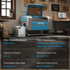 OMTech Maker MF2028-100 100W CO2 Laser Cutter and Engraver with 20 x 28 Working Area - USB-5701-U5