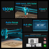 OMTech Pronto 60 130W CO2 Laser Cutter and Engraver with 35 x 51 Working Area and Autofocus - USB-V139-US