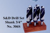 Precise 8 Piece High Speed Steel Drill Set, 3/4" Straight Shank, Range 1" to 1-1/2" by 1/8ths - 306S
