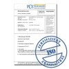 PCE Instruments ISO Calibration Certificate for PCE-BSH Series Scales - CAL-PCE-BSH