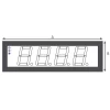 PCE Instruments Digital Universal Indicator, Process Meter, Big Panel Display, 100 mm Digit Height, Power Supply: 11 - 36 V DC - PCE-BPD-U-41D