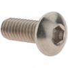 Value Collection M4x0.70 10mm Length Under Head Hex Socket Drive Button Socket Cap Screw Fully Threaded, 18-8 304 Austenitic Grade A2 Stainless Steel, Metric KP82432 - 70975214