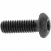 Value Collection M4x0.70 12mm Length Under Head Hex Socket Drive Button Socket Cap Screw Fully Threaded, Grade 10.9 Alloy Steel, Black Oxide Finish, Metric 41909 - 53522843