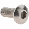 Value Collection M5x0.80 12mm Length Under Head Hex Socket Drive Button Socket Cap Screw Fully Threaded, 18-8 Austenitic Grade A2 Stainless Steel, Metric KP82438 - 70975172