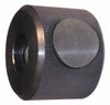 Morton Machine Works M12x1.75 Metric Coarse Thread, Black Oxide Finish, Steel Round Knurled Push Button Thumb Nut 28.5mm Overall Height, 38mm Head Diam KN-712 - 01603042