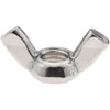Value Collection M10x1.50 Metric Coarse, Stainless Steel Standard Wing Nut Grade 18-8, Austenitic Grade A2, 51mm Wing Span, 25mm Wing Span WN5X01000-010BX - 62323399