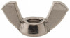 Value Collection M8x1.25 Metric Coarse, Stainless Steel Standard Wing Nut Grade 18-8, Austenitic Grade A2, 39mm Wing Span, 20mm Wing Span WN5X00800-100BX - 62323381