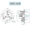 Vertex 8" 3-Jaw Self-Centering Super Thin Chuck with Reversible Top Jaws - 3900-2428