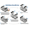 Gin Tech Precision 52mm Zero-Point Vise System, 75mm Jaws - 3900-2237