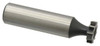 Interstate Straight Tooth Woodruff Key Seat Cutter, HSS, 1/2" Diameter, 1/8" Face Width, 2-1/8" OAL - 43-005-8