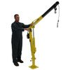 Vestil Winch Operated Truck Jib Crane, Safety Yellow, Hand Pump Operation, 500 lb. Capacity - WTJ-2