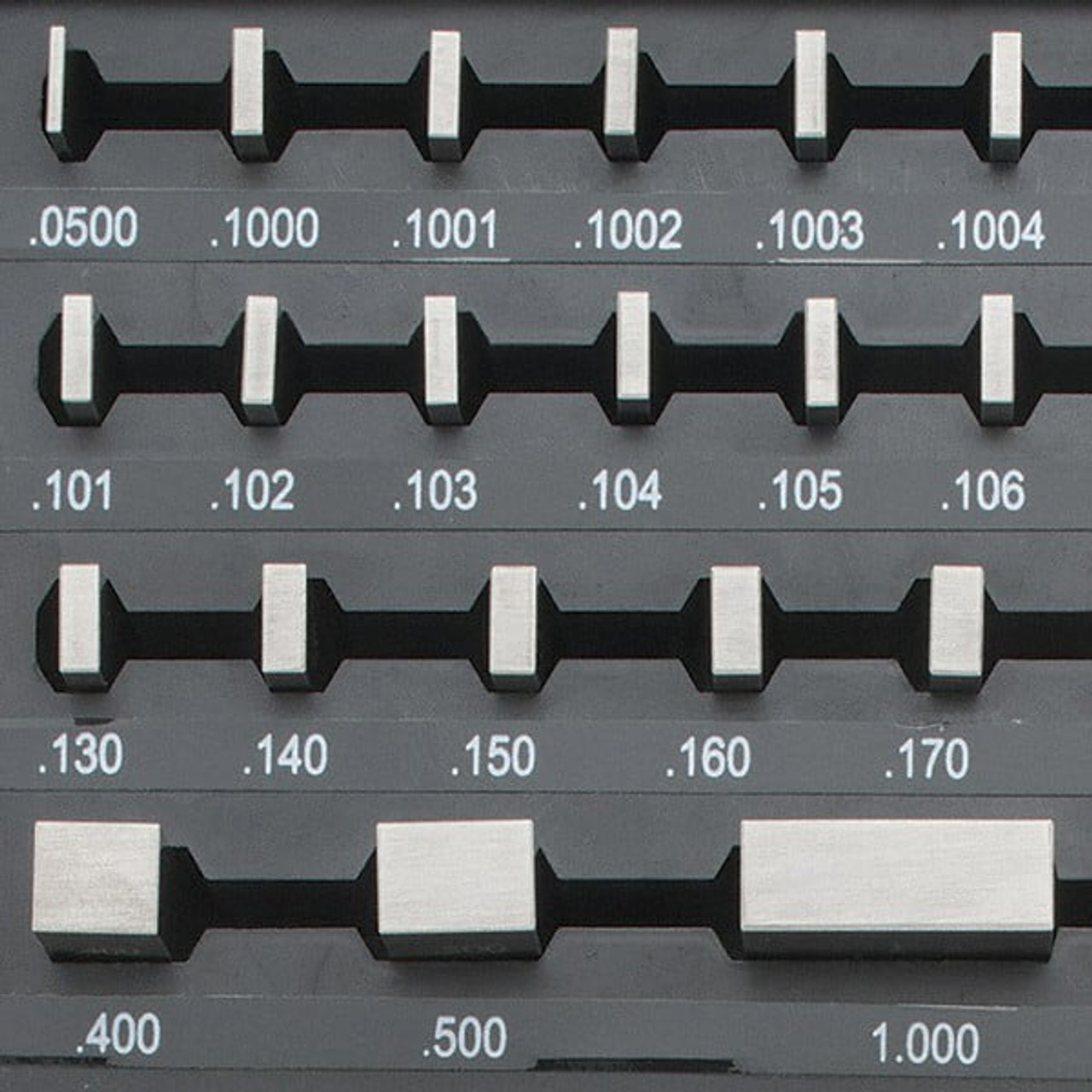 Value Collection Rectangular Gage Block Set, Steel, Economy Grade, 36 Pieces, 0.05 to 4" 50