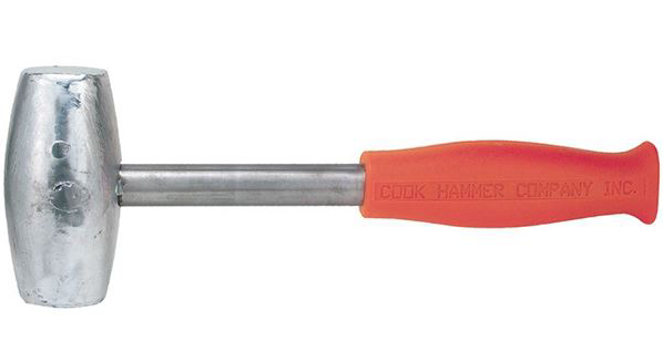 Cook NonMarring Lead Hammer, 15/8” Face, 5 lbs. Head Weight 117