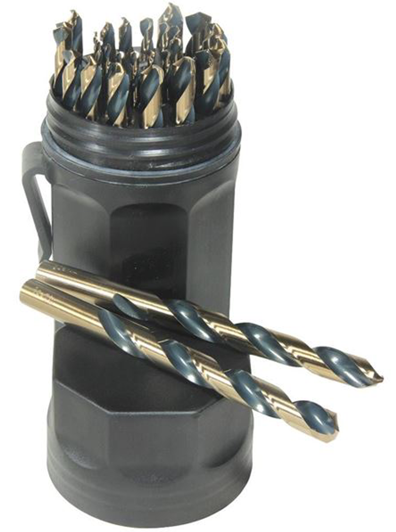 Viking 29 Piece 1/16"1/2"x 64ths M2 Black/Gold Jobbers Drill Set