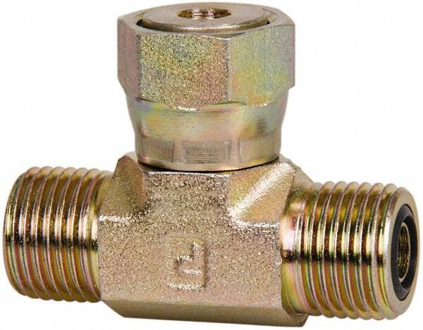 Parker Hannifin 3/8" Tube OD Steel Compression Tube Swivel Branch Oring Face Seal Ends, 9,200