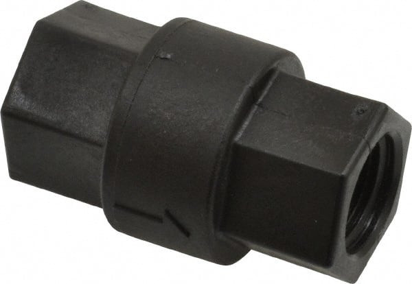 3/4" FNPT Polypropylene Check Valve With FKM Seals & 302 Stainless Steel Spring