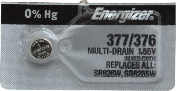 Energizer Size 377/376, Silver Oxide, Button & Coin Cell Battery 1.55