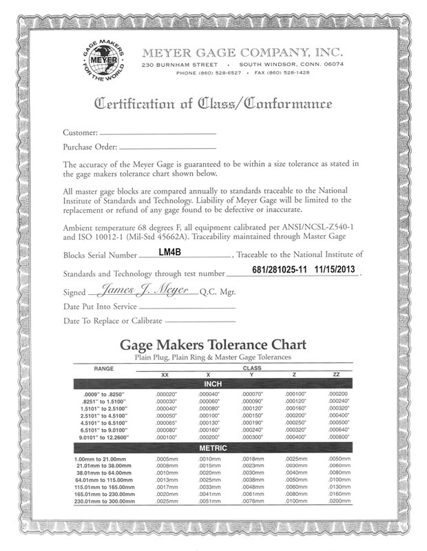 Meyer Steel Pin Gage Metric Sets Penn Tool Co., Inc