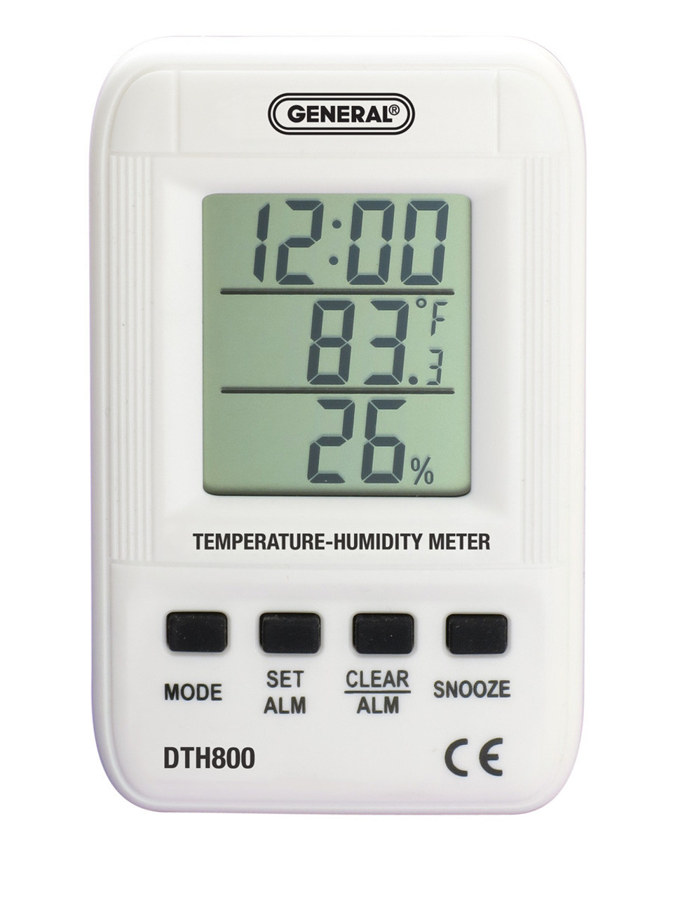 General Tools DTH800 - Digital Temperature and Humidity Meter with Clock