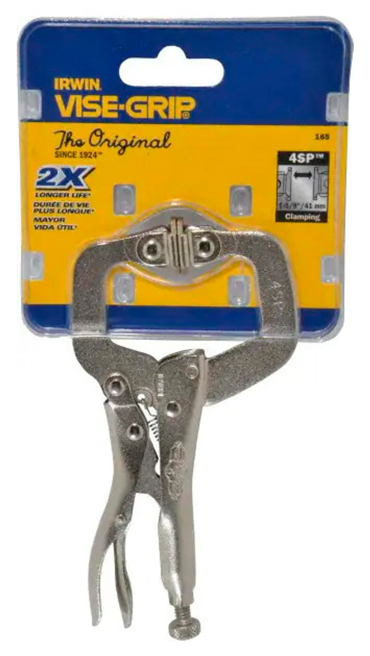 IRWIN VISE-GRIP Locking C-Clamp w/ Swivel Pads 4SP, 4 Length, 1-5/8 Jaw  Opening - 92-517-2