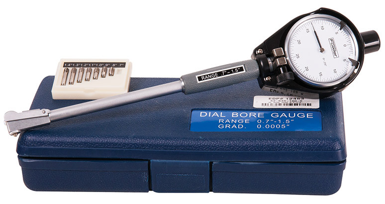 Fowler Xtender 0.7"1.5" Dial Bore Gage Set with Carbide Anvils 52