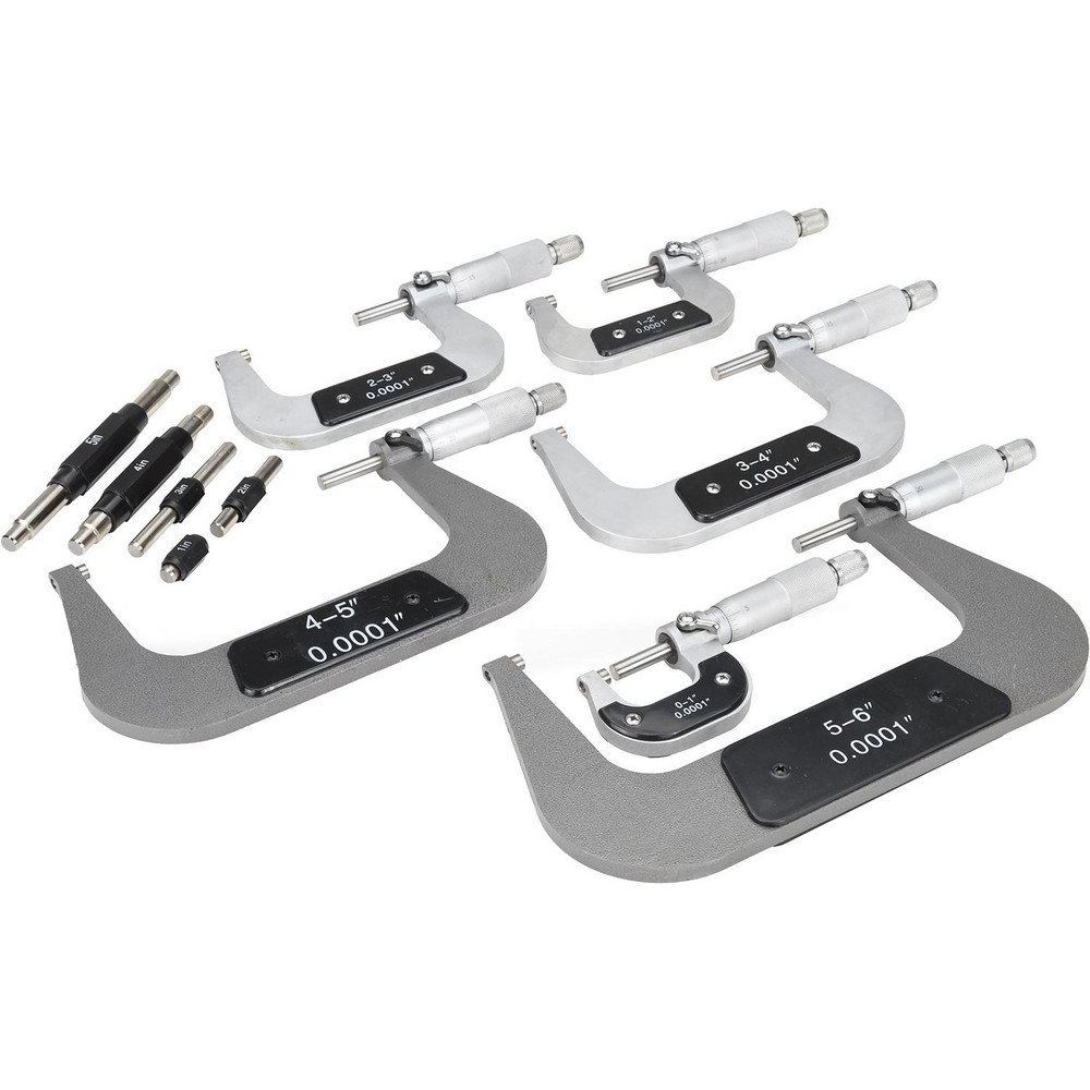 Value Collection Micrometer Value Collection Mechanical Outside Micrometer Set, 0-6