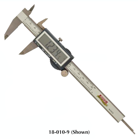 SPI 18-010-9 Digital Caliper 0-6 Inch / 0-150 Mm - IP54 Dust/Water Resistant, Stainless Steel Jaws