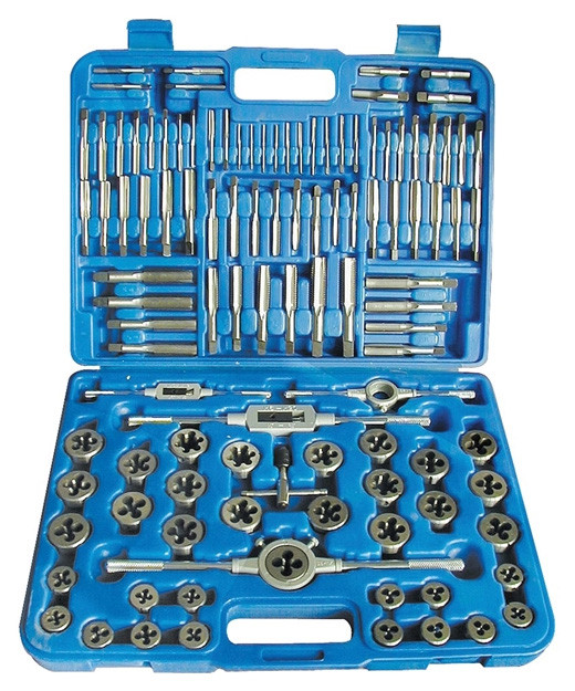 High Speed Steel Tap & Die Set TDS-9596, 110 Piece, #4 Thru 3/4
