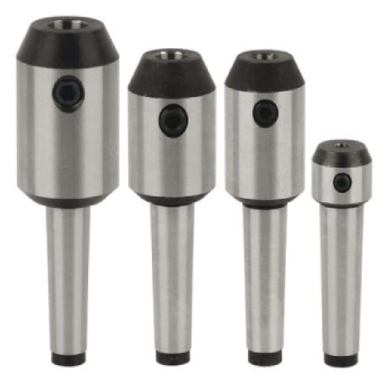 Precise 4 Piece 2MT End Mill Holder Set Type B Drawbar End, 3/16" to