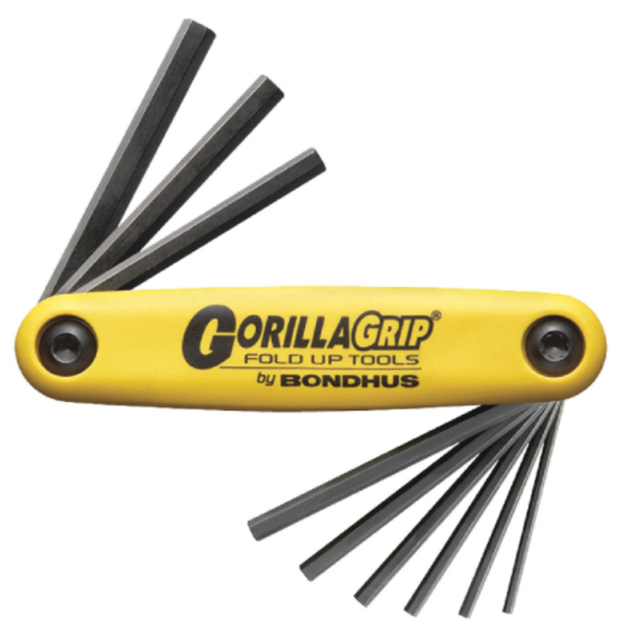 Bondhus Gorilla Grip™ Fold Up Hex & Torx® Key 9 Piece Set, 3-13/16 Handle  - 12591 - 71-350-340