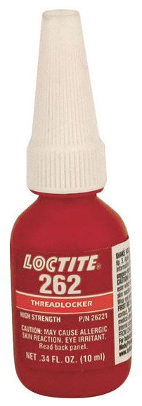 LOCTITE 262 Threadlocker, High Strength Model #26221, 10 ml. Tube