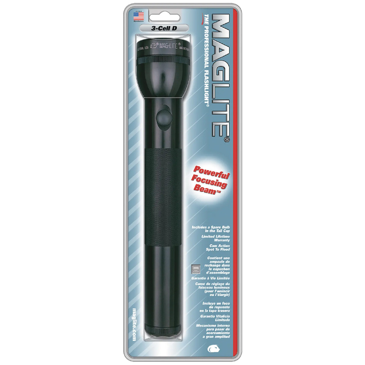 MAGLITE S3D016 All Purpose Type, Aluminum Body Type, D Battery