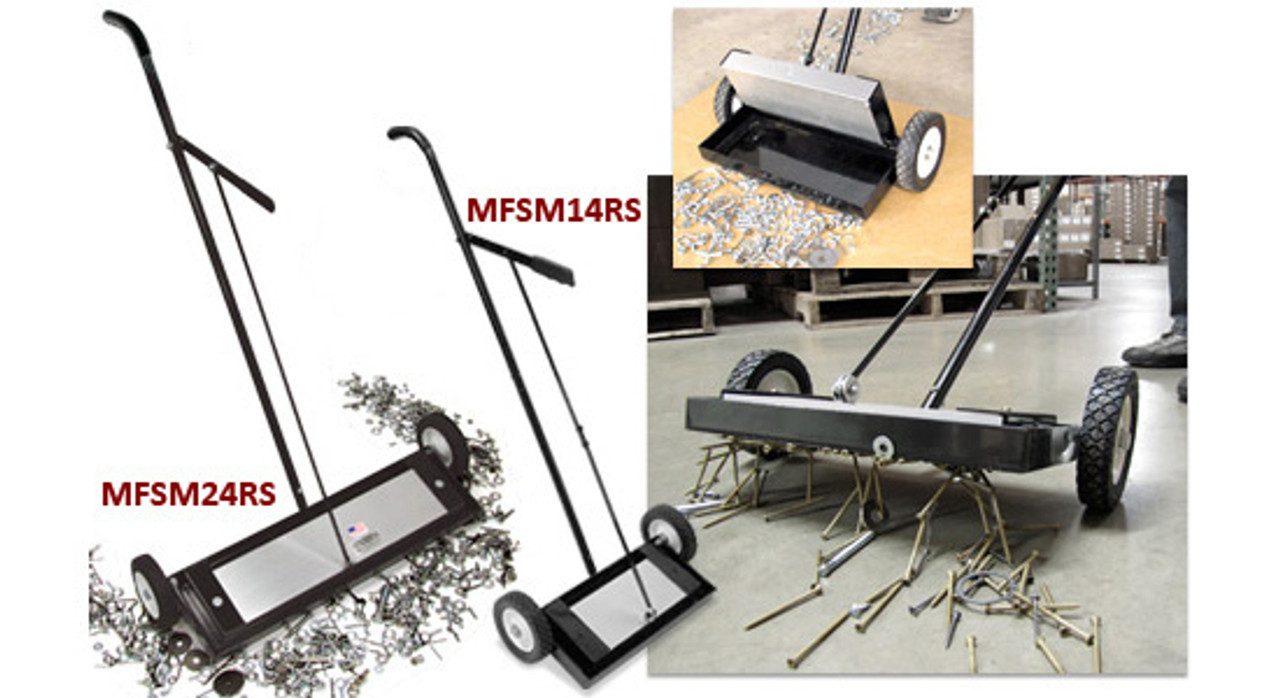 Master Magnetics Magnetic Floor Sweeper with Release