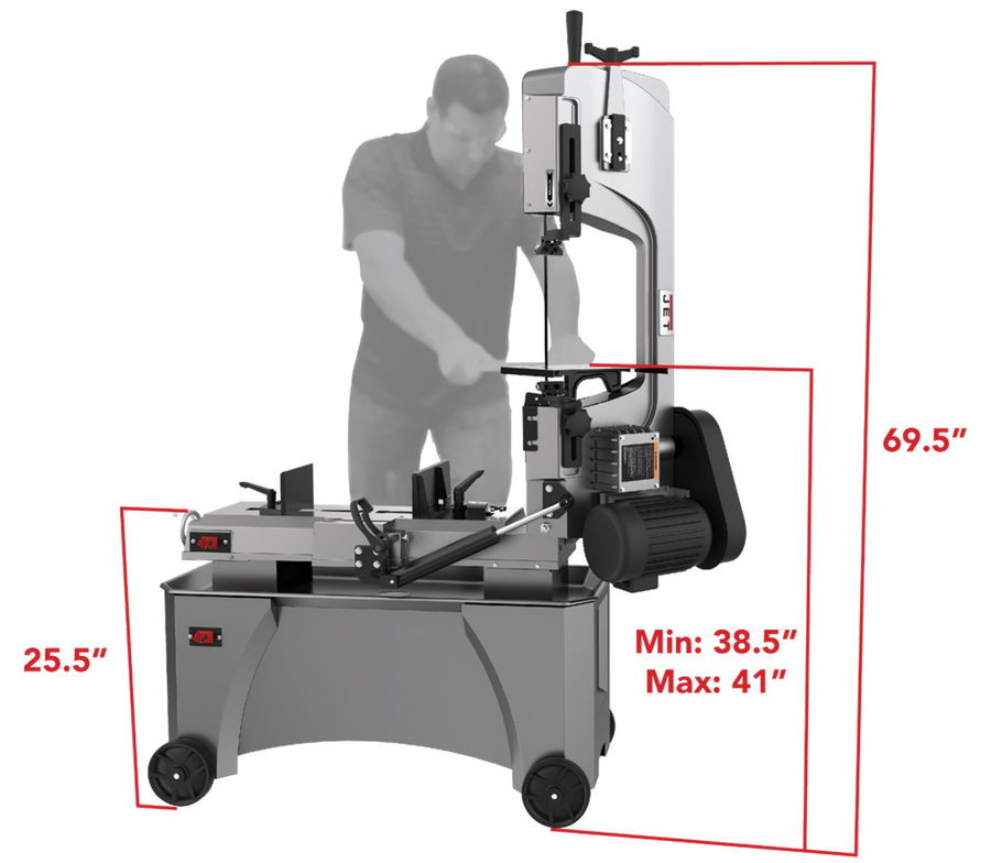 JET 7" x 12" Industrial Bandsaw HVBS712 414559 Penn Tool Co., Inc