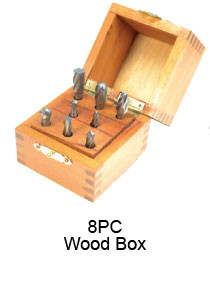 Grobet USA Carbide Bur Set, 8PC Set 1/4