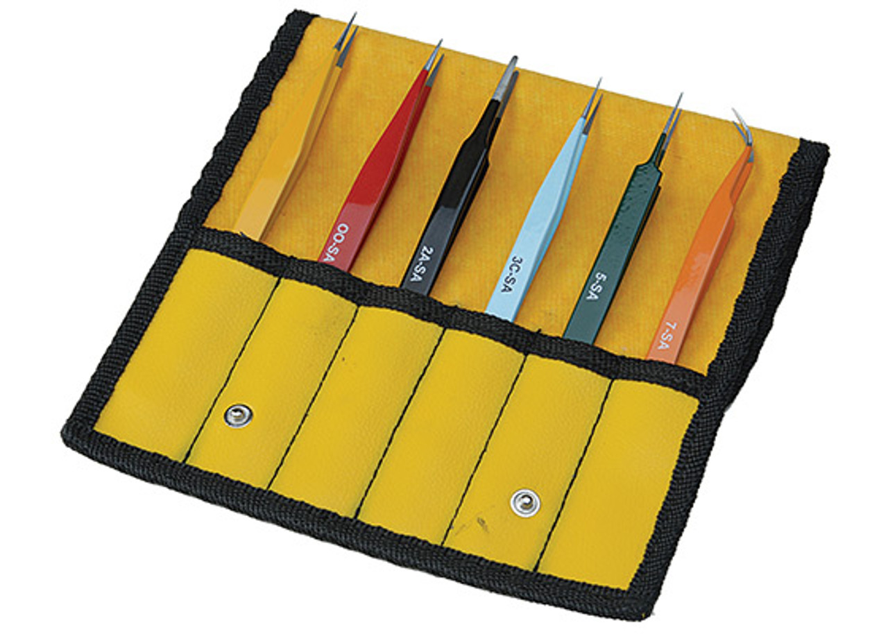 ヘザーブラウン Aven E-Z Pik 6-Piece Tweezer Set - 18480EZ| Penn Tool Co., Inc