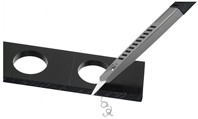 Noga Mini Ceramic Handle and Convexed Deburring Blade Set CR1500