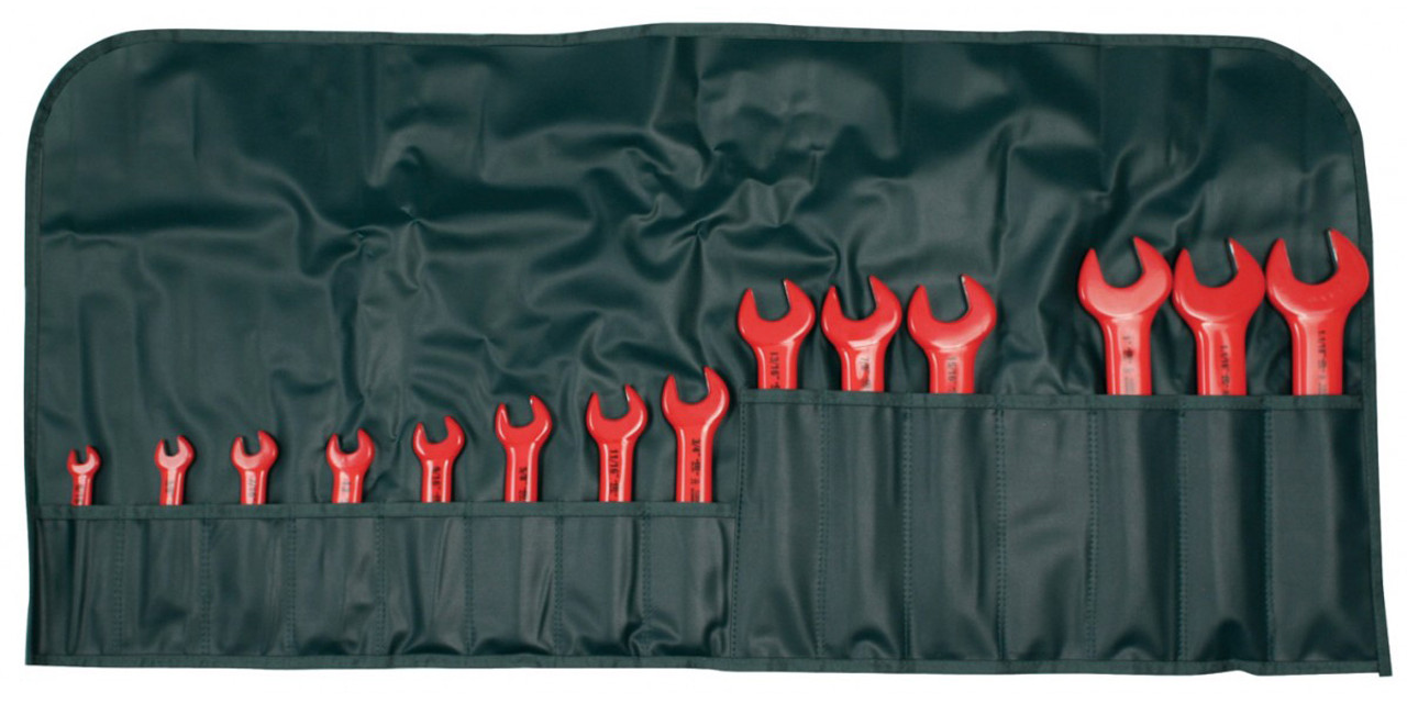 Wiha Insulated Open End Inch Wrench Set, 14 piece - 20190