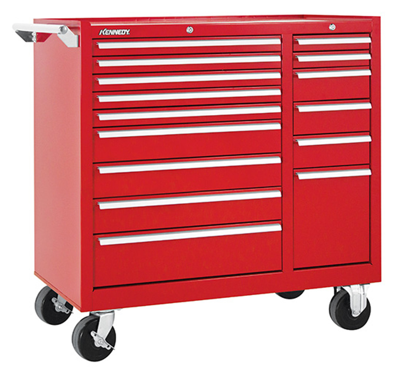 Kennedy 315XB 15-Drawer Maintenance Cart Brown