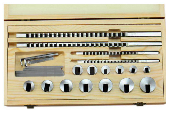 Precise No. 70 HSS Keyway Precision 22 Piece Broach Set - 404-627
