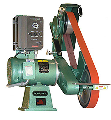 Burr King Two Wheel Belt Grinder 8"Contact Wheel 99830 Penn Tool Co