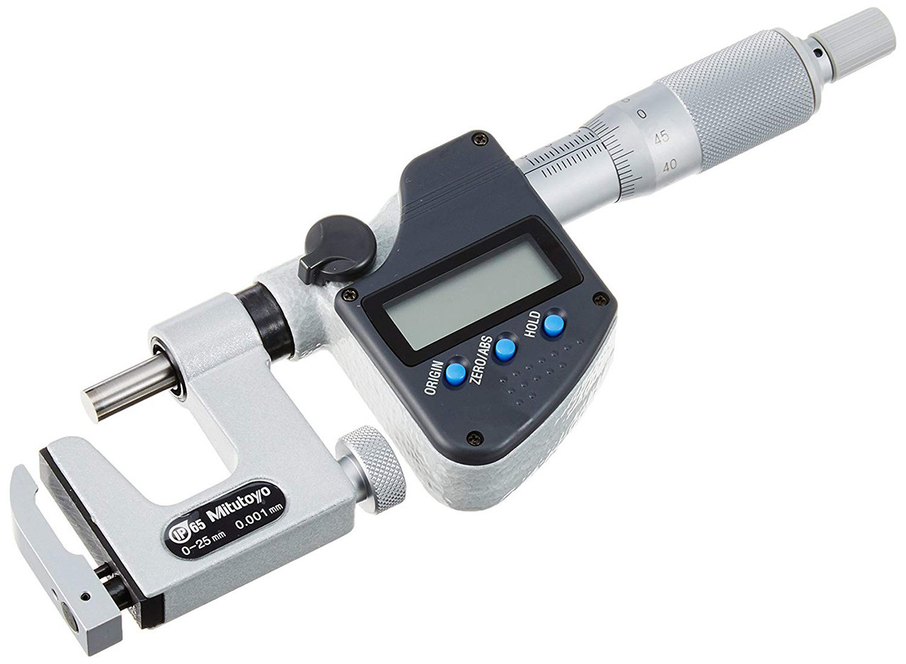 Mitutoyo Uni-Mike Digital Micrometer, Interchangeable Anvil Type