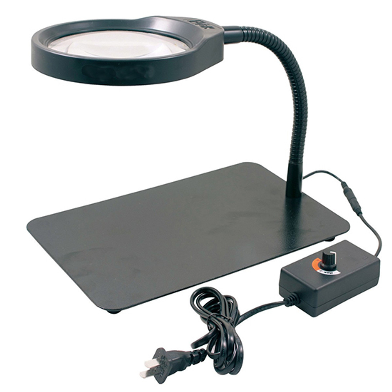 110V 10X Desktop Optical Magnifier Glass Lamp Tabletop LED Light Magnifying  Reading Work Lights 