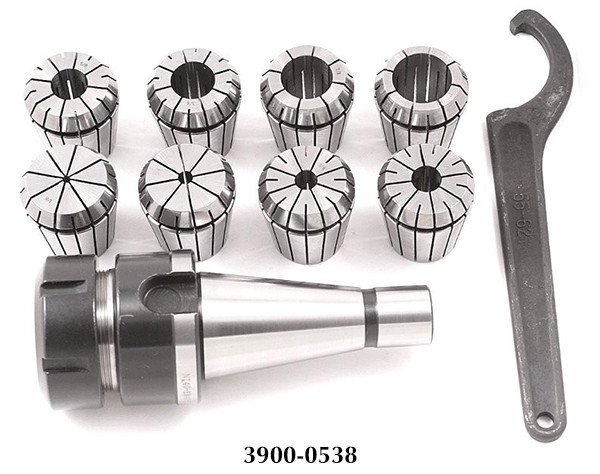 Precise 10 Piece ER-40 NMTB #40 Spring Collet Chuck Set - 3900